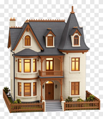 Victorian Style House PNG