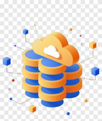3D Cloud Data Storage Illustration PNG