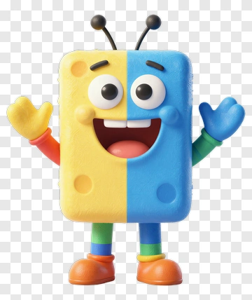Cartoon Character With Colorful Design PNG