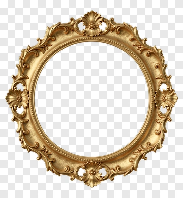 Gold Decorative Picture Frame PNG
