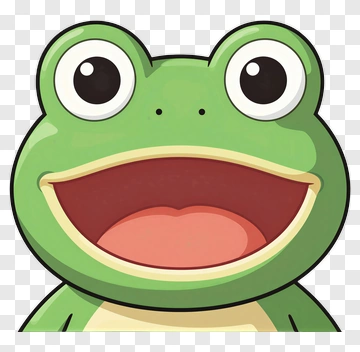 Cartoon Frog With A Big Smile PNG