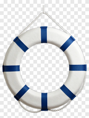 Lifebuoy With Blue Straps PNG