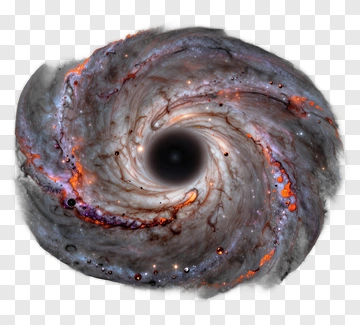 Galactic Spiral With Black Hole Center PNG