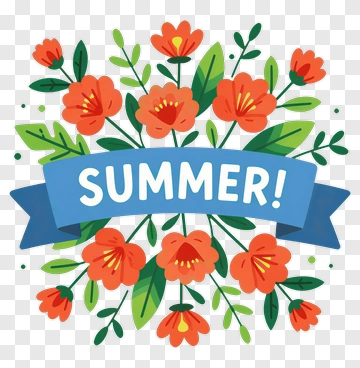 Colorful Summer Floral Arrangement PNG