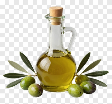 Olive Oil Bottle With Olives And Leaves PNG