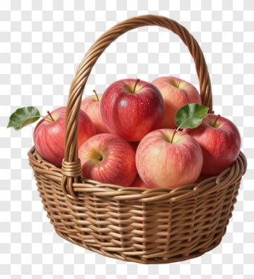 Basket Of Red Apples PNG