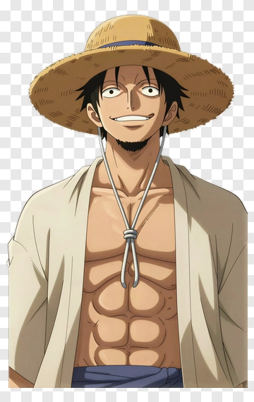 Cartoon Character Wearing A Straw Hat PNG