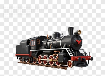 Vintage Steam Locomotive PNG