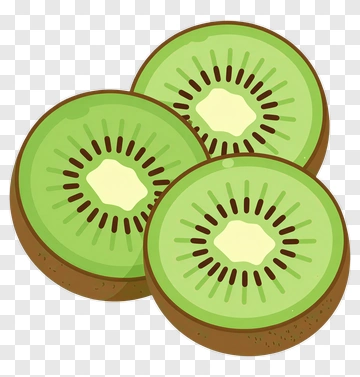Sliced Kiwi Fruit PNG