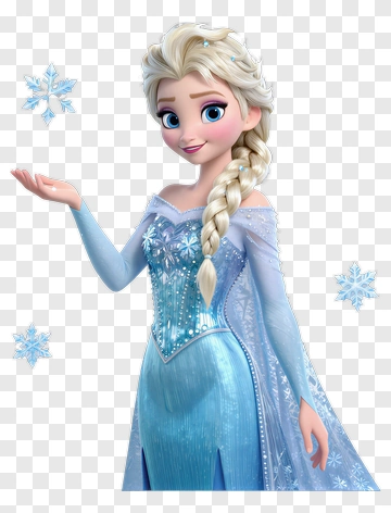 Frozen Character Elsa With Snowflakes PNG