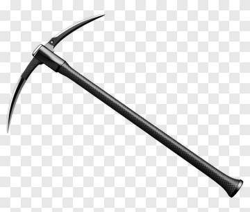 Black Pickaxe Tool PNG