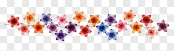 Colorful Flower Garland PNG