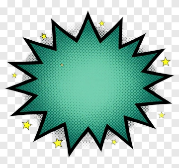 Comic Speech Bubble With Stars PNG