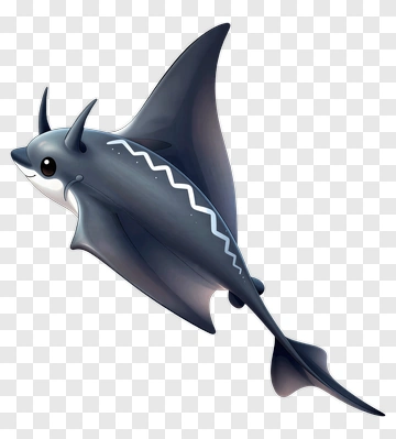 Cartoon Swordfish Swimming PNG