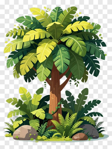 Colorful Tropical Tree PNG