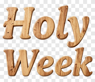 Holy Week Wooden Sign PNG