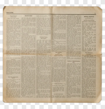 Vintage Magazine Page With Text PNG