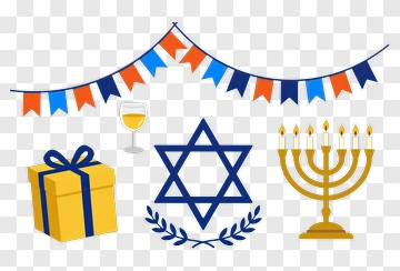 Hanukkah Celebration Elements PNG
