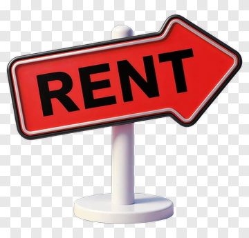 Red Rent Sign PNG