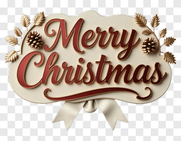 Merry Christmas Decorative Sign PNG