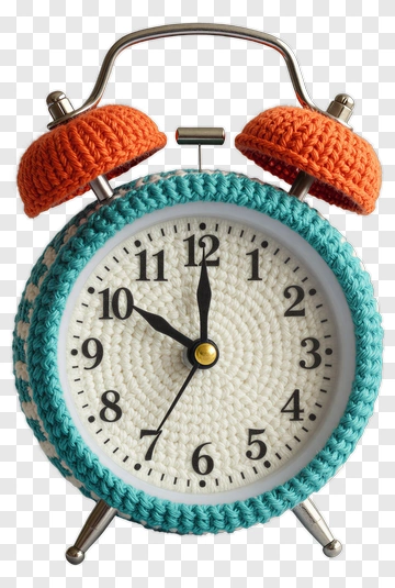 Crochet Alarm Clock PNG