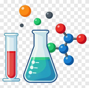 Colorful Chemistry Laboratory Equipment PNG