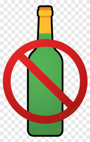 No Alcohol Bottle Sign PNG