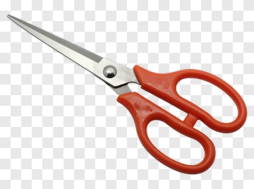 Scissors With Red Handles PNG