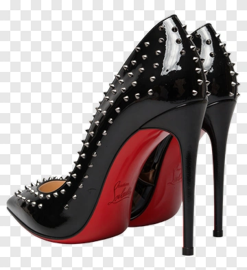 Black High Heels With Spikes PNG