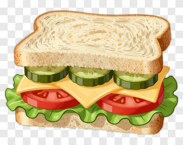 Vegetable Sandwich With Lettuce And Cheese PNG