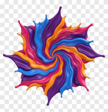 Colorful Swirl Of Paint PNG