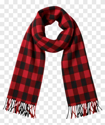 Red And Black Plaid Scarf PNG