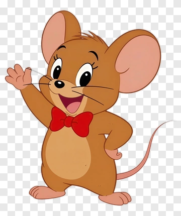 Cartoon Mouse Waving Hello PNG