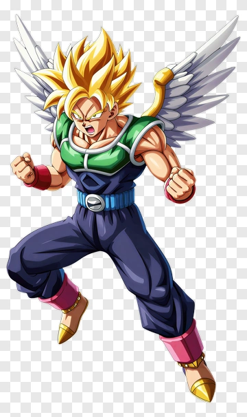 Cartoon Angelic Warrior With Spiky Hair PNG