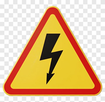 Warning Sign For Electric Shock PNG