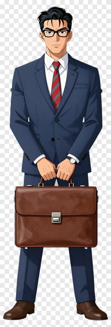 Businessman Holding A Briefcase PNG