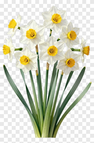 Daffodil Flowers Bouquet PNG