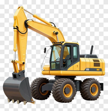 Yellow Excavator PNG