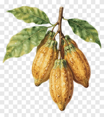 Cocoa Pods On A Branch PNG