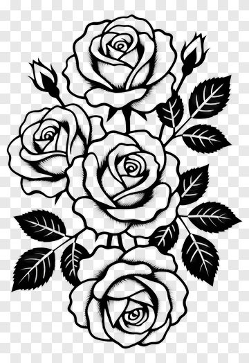 Black Rose Bouquet PNG
