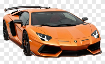 Orange Sports Car PNG