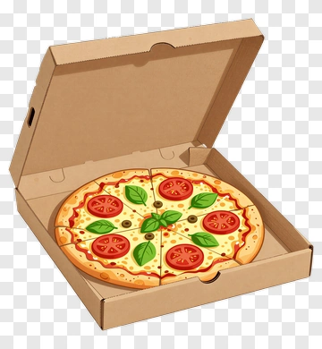 Pizza In A Takeout Box PNG