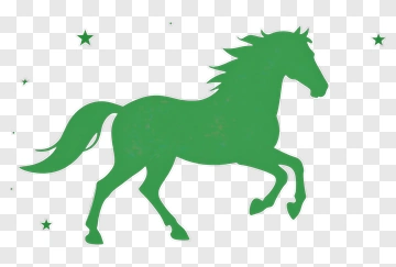 Green Horse Silhouette PNG