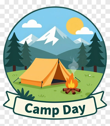 Camping Scene For Camp Day PNG