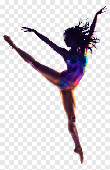 Ballet Dancer In Colorful Leotard PNG