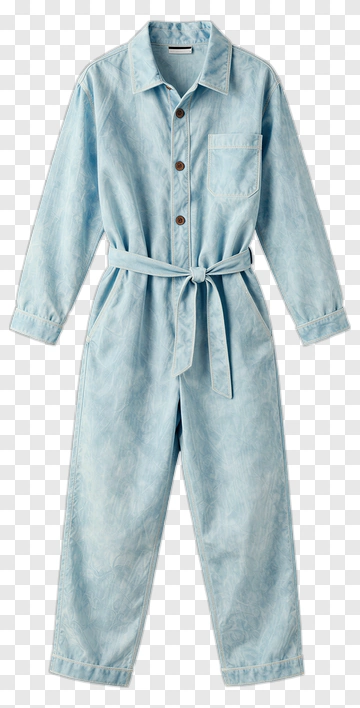 Light Blue Denim Jumpsuit PNG