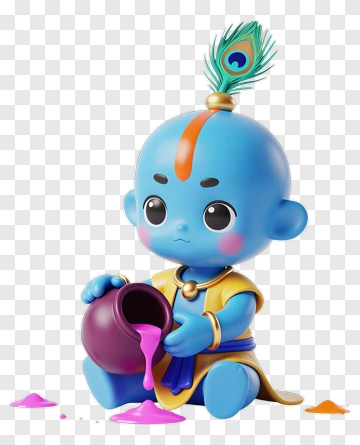 Cartoon Baby Holding A Pot Of Paint PNG