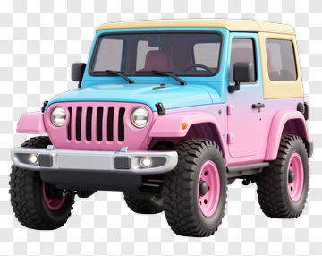 Colorful Jeep Wrangler PNG