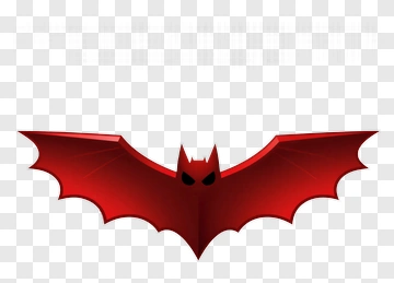 Red Cartoon Bat Icon PNG