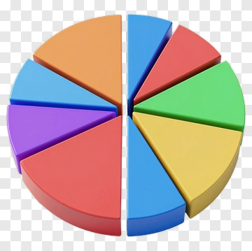 Colorful Pie Chart Segments PNG